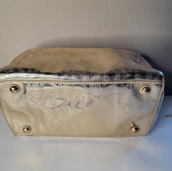 Michael Kors Grayson Large Satchel Mirror Metallic purse - Picture 3 of 8